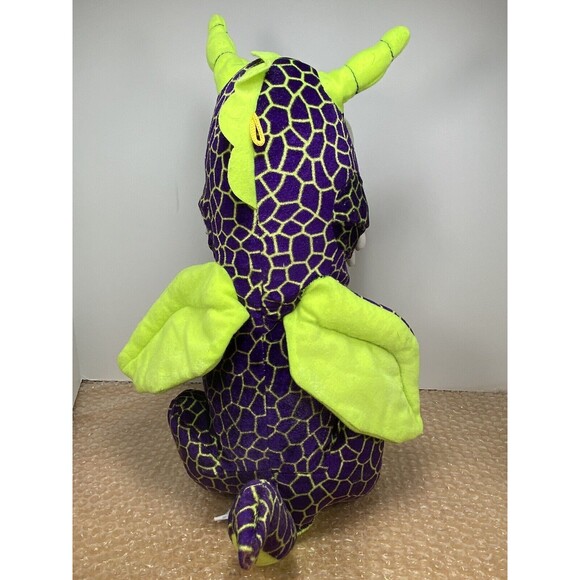 Classic Toy Company Purple and Green Stuffed Animal Plush Dragon - Picture 5 of 6